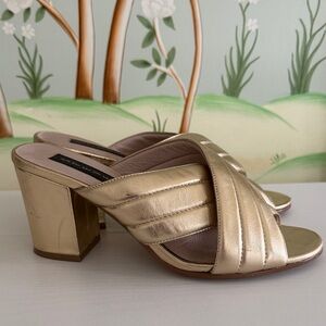 Steven by Steve Madden Gold Women's Heeled Sandals